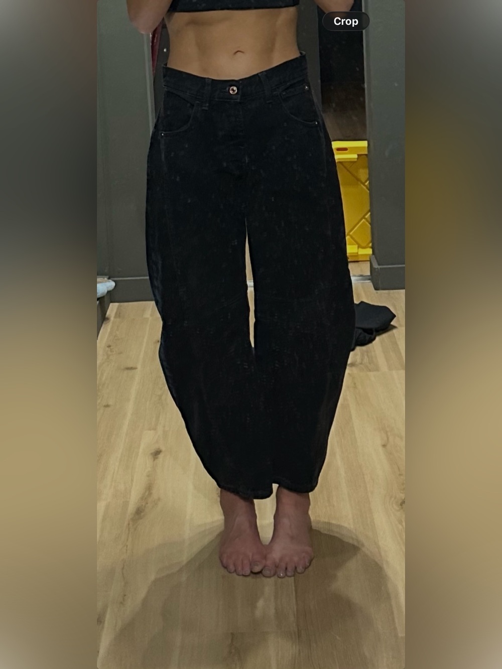 FREE PEOPLE We The Free Black BARRELL Jeans